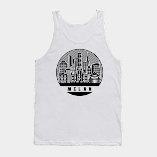 Milan Italy Skyline Tank Top